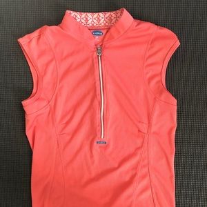 Luna sleeveless cycling jersey in coral pink. 🚲